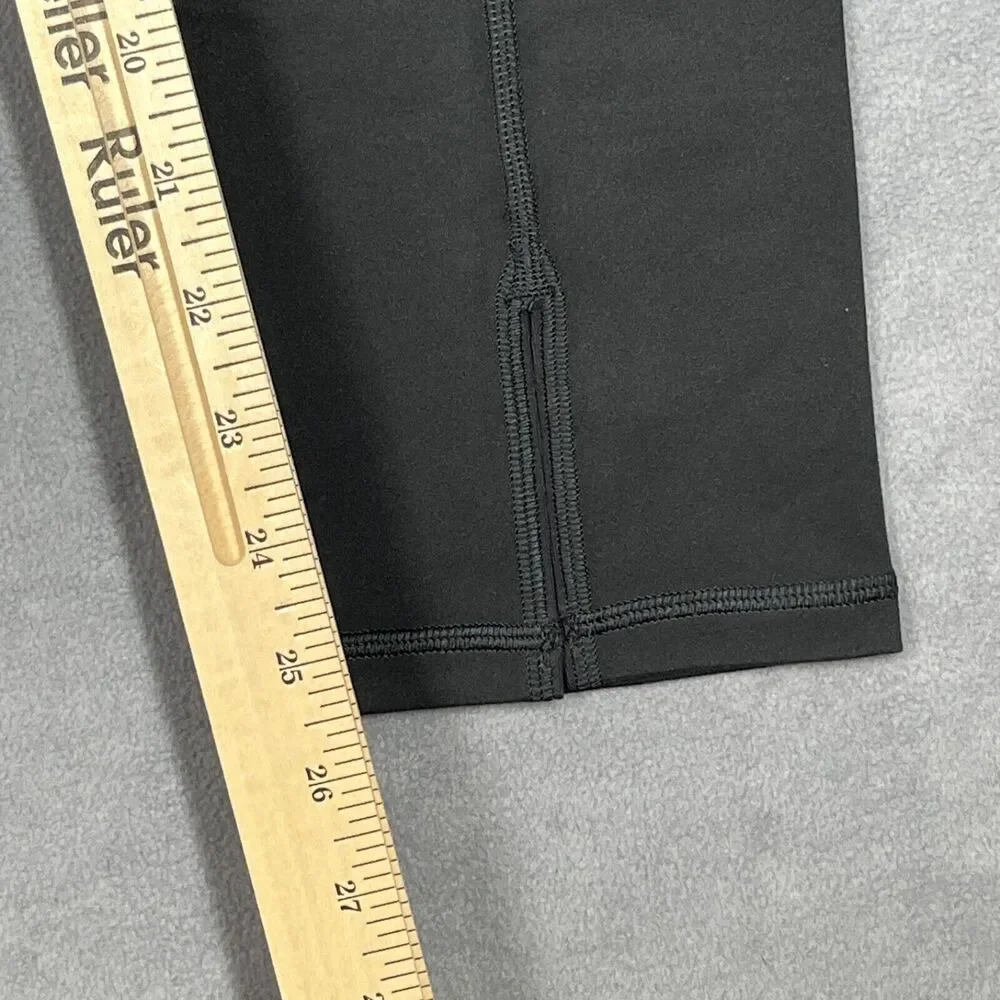 OFFLINE by‎ Aerie The Hugger Leggings Small Black Hi-Rise Split Hem Soft Stretch